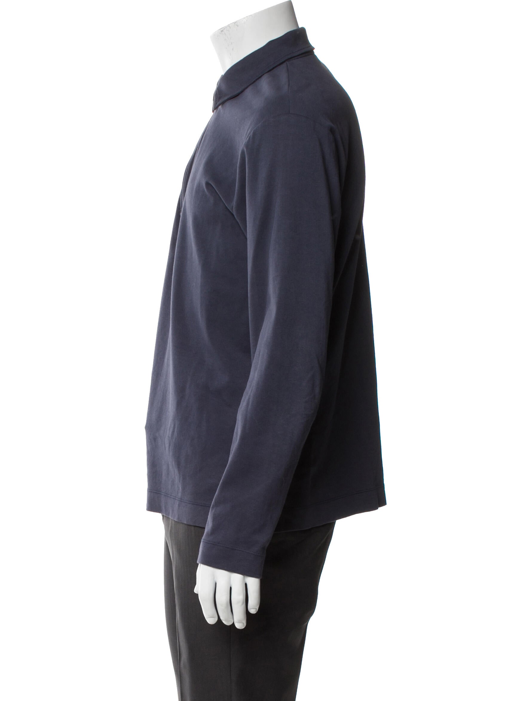 Sunspel Crew Neck Long Sleeve Polo Shirt