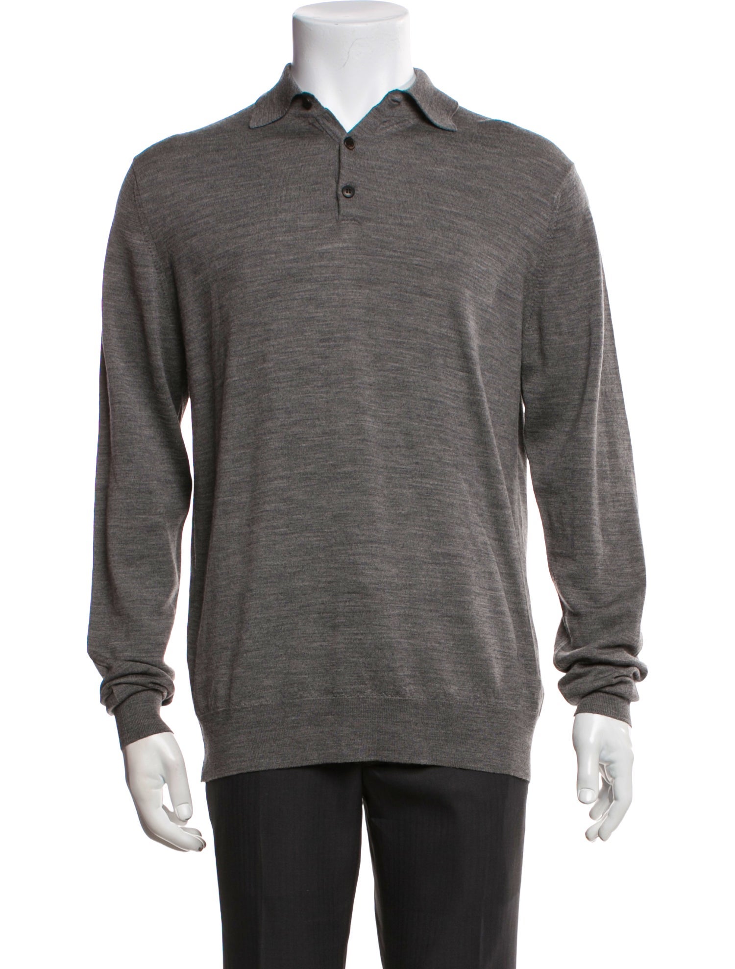 Sunspel Merino Wool Collar Polo Sweater