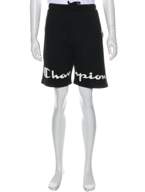 Supreme x Champion Graphic Print Jogger Shorts Bla