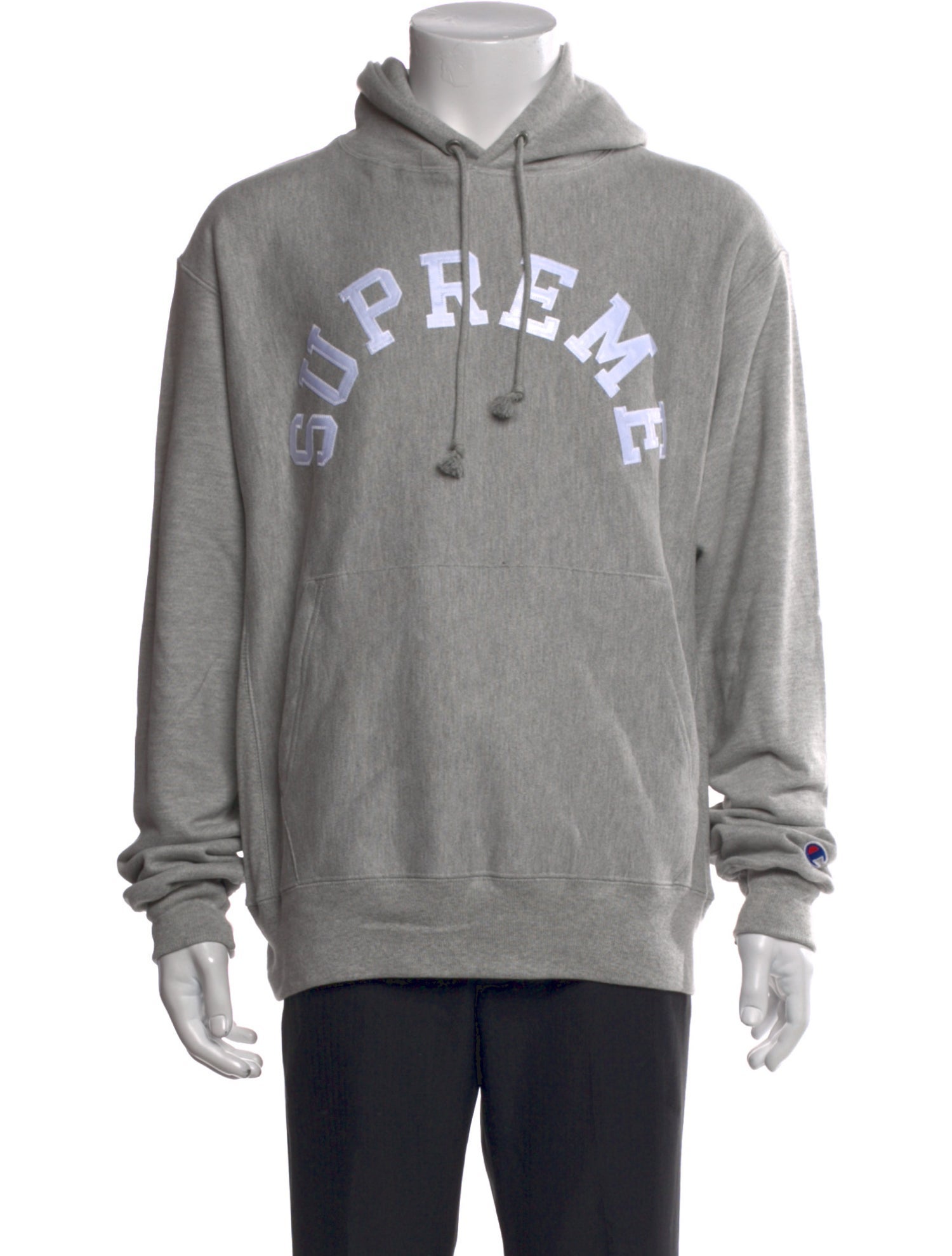 Supreme x Champion Graphic Print Crew Neck Hoodie