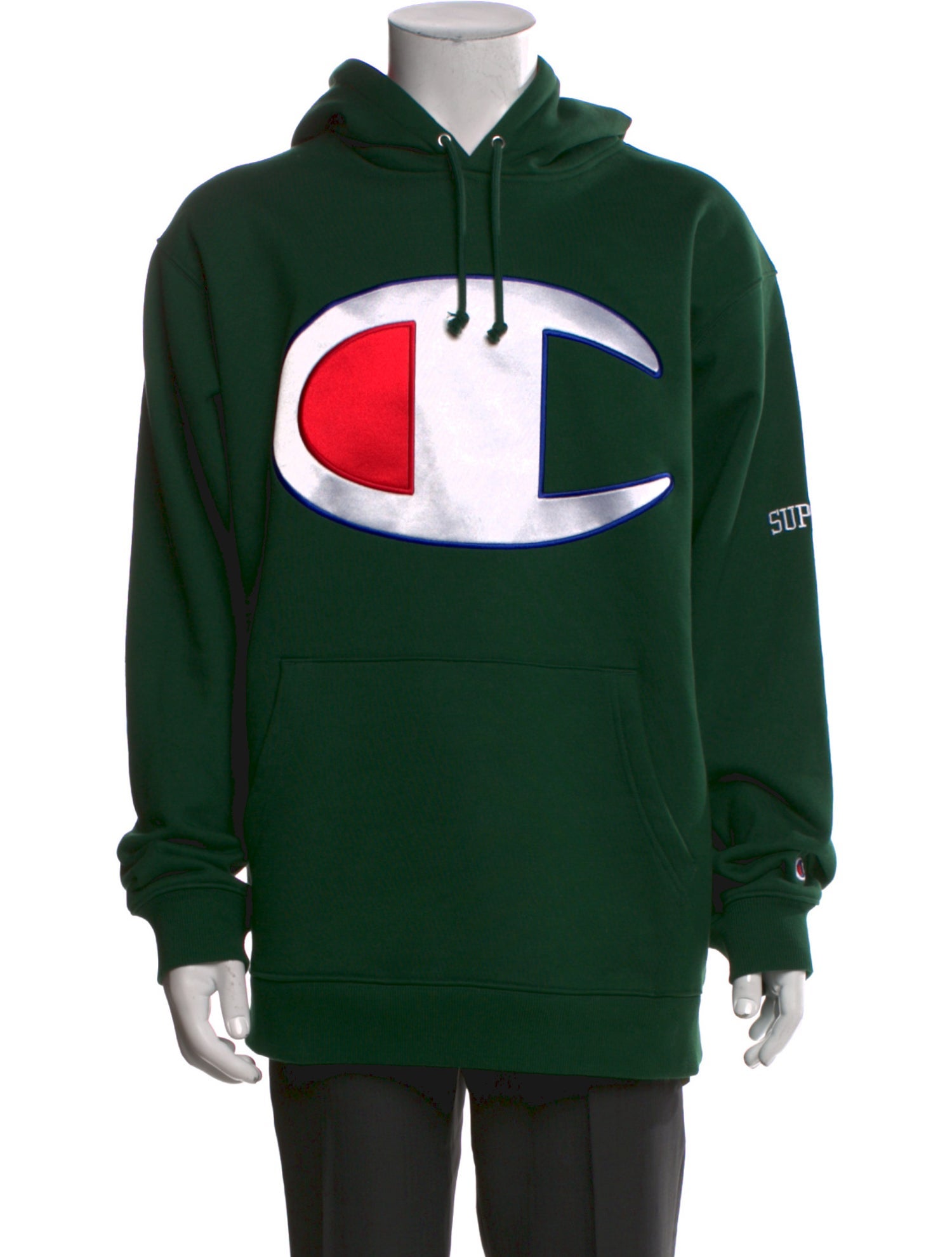 Supreme x Champion Graphic Print Crew Neck Hoodie