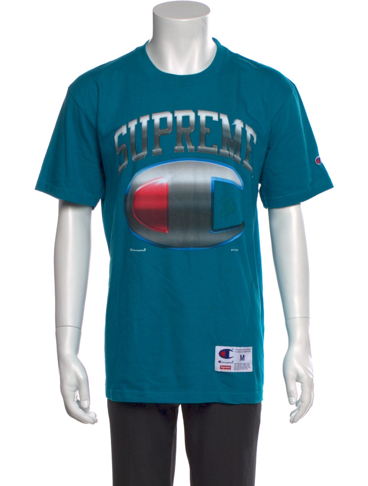 Supreme x Champion Graphic Print Crew Neck T-Shirt