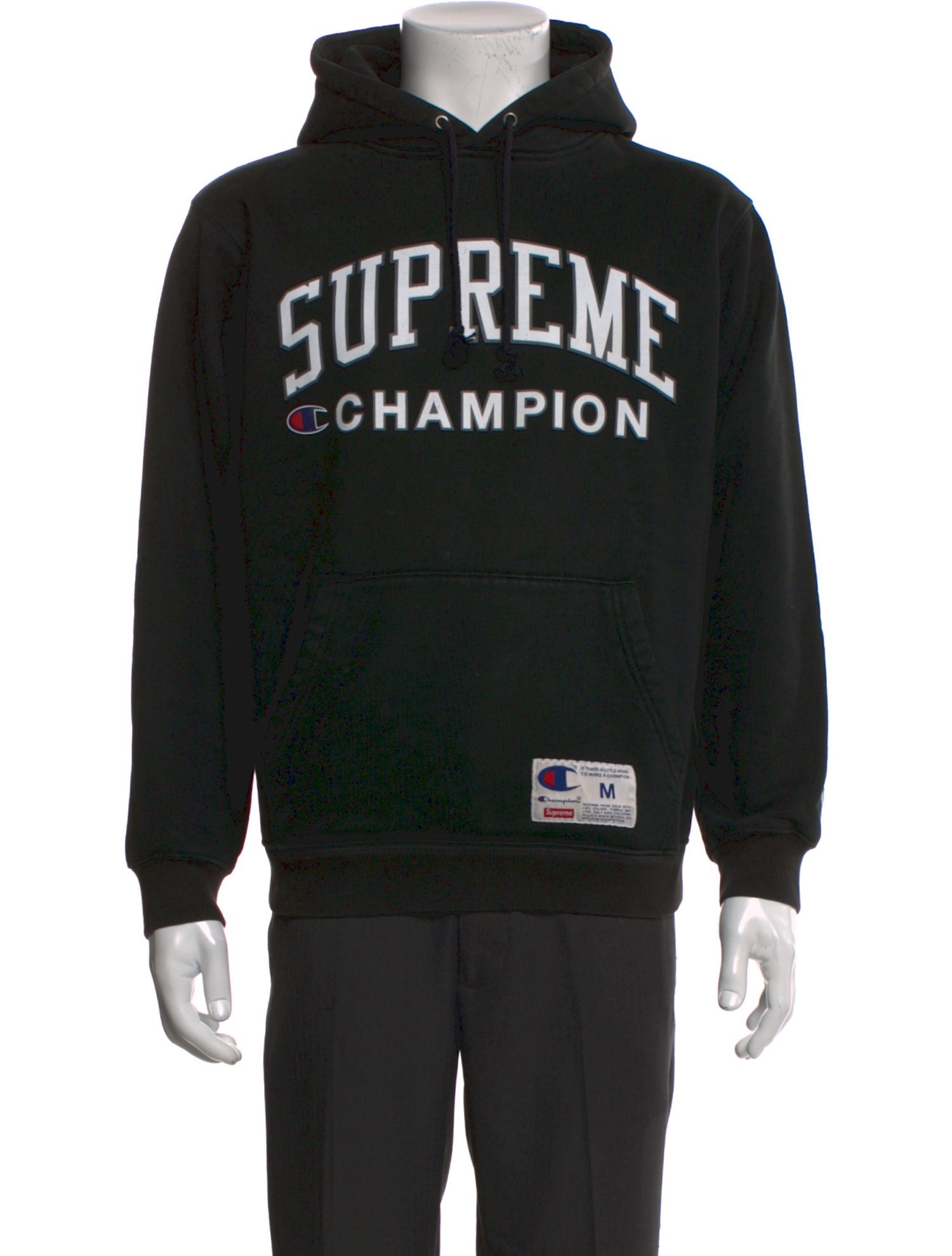 Supreme x Champion Graphic Print Crew Neck Hoodie