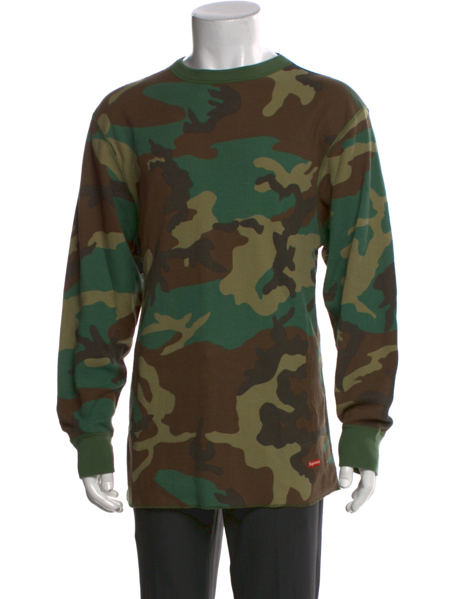 Supreme x Hanes Camouflage Print Crew Neck Henley