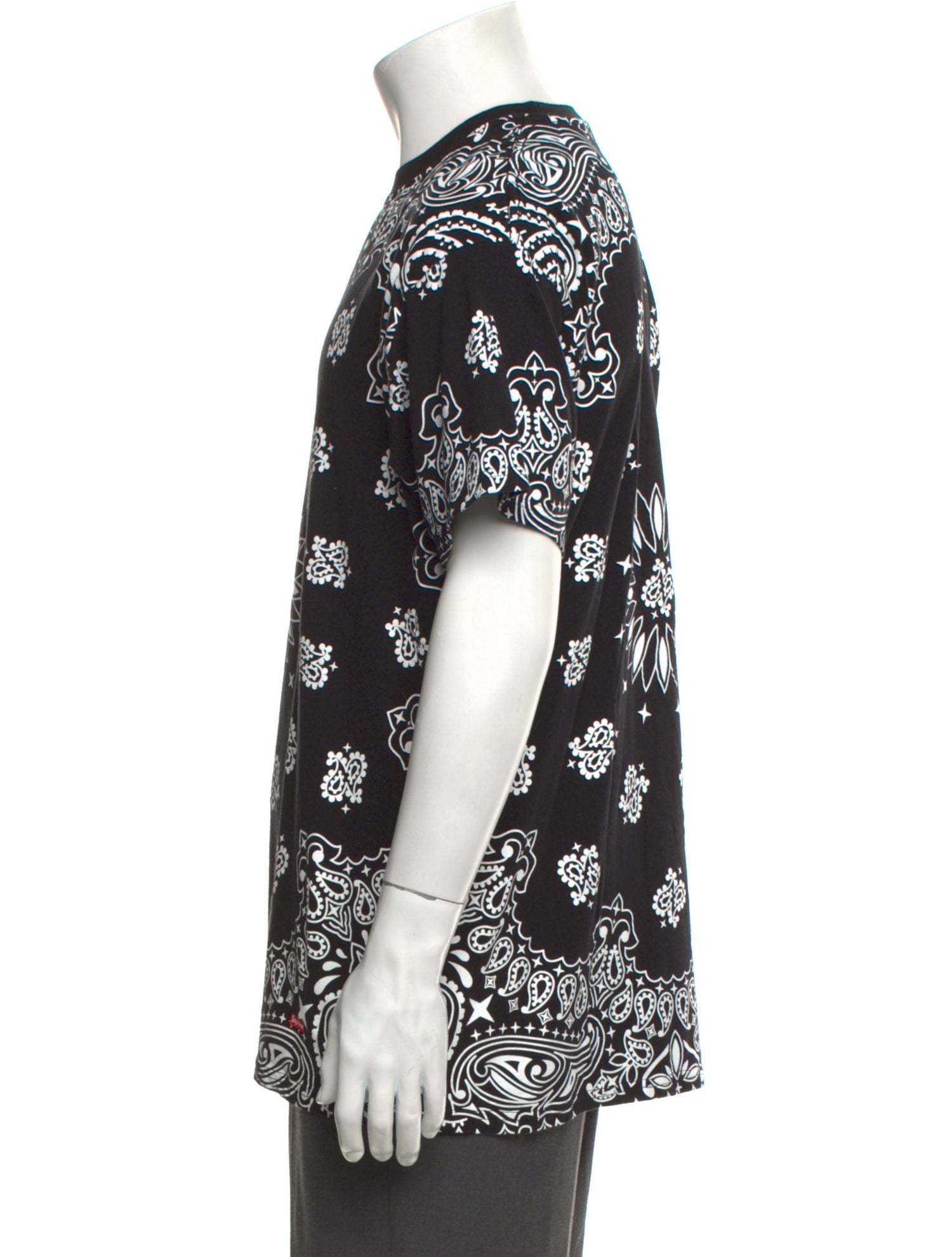 Supreme x Hanes Paisley Print Crew Neck T-Shirt