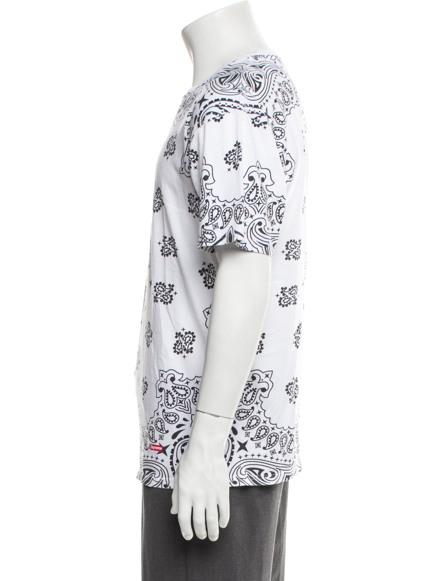 Supreme x Hanes Paisley Print Crew Neck T-Shirt