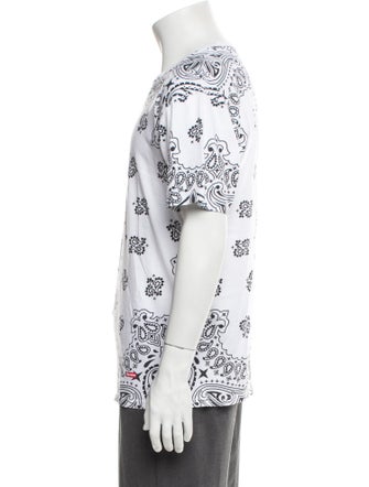 Supreme x Hanes Paisley Print Crew Neck T-Shirt