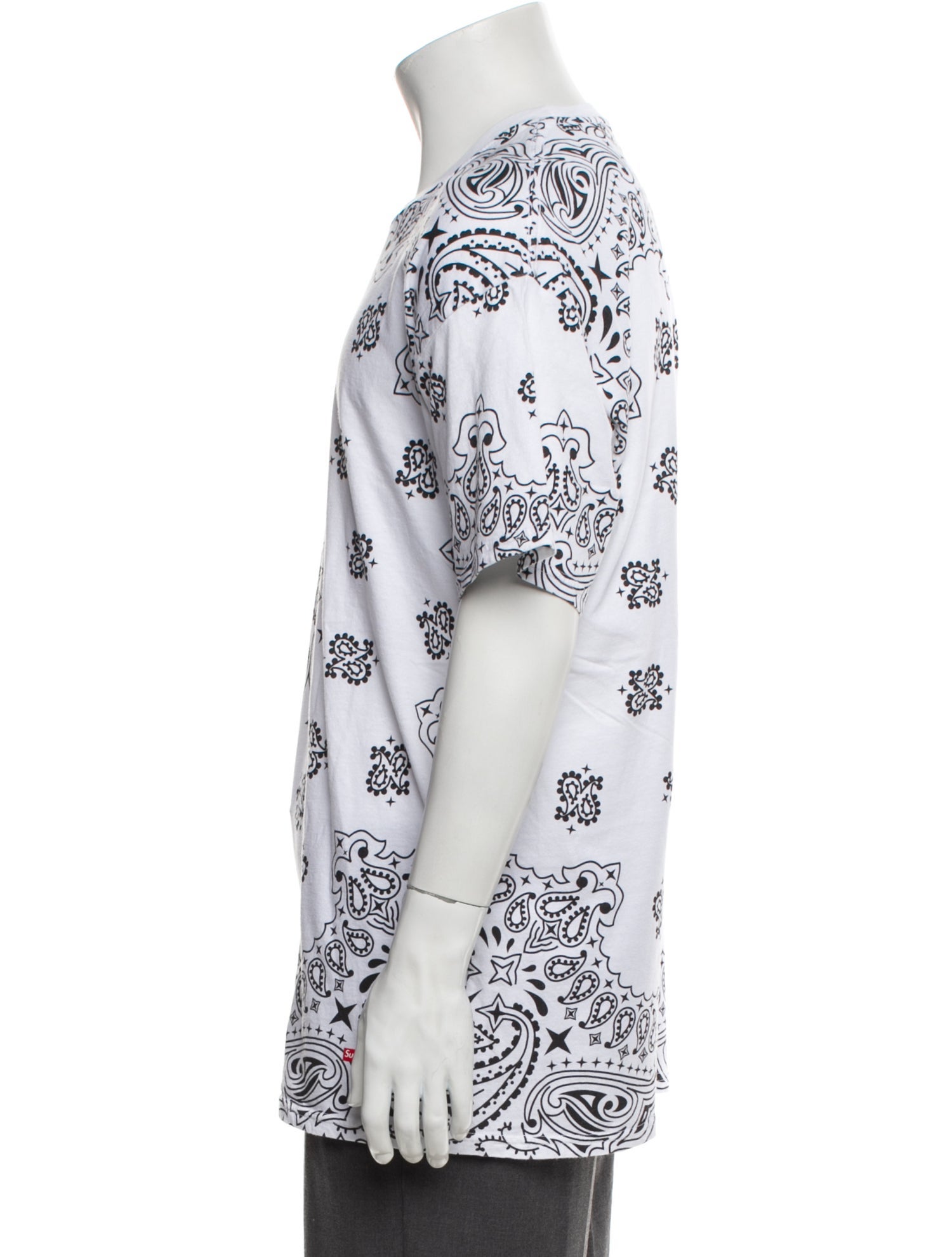 Supreme x Hanes Paisley Print Crew Neck T-Shirt