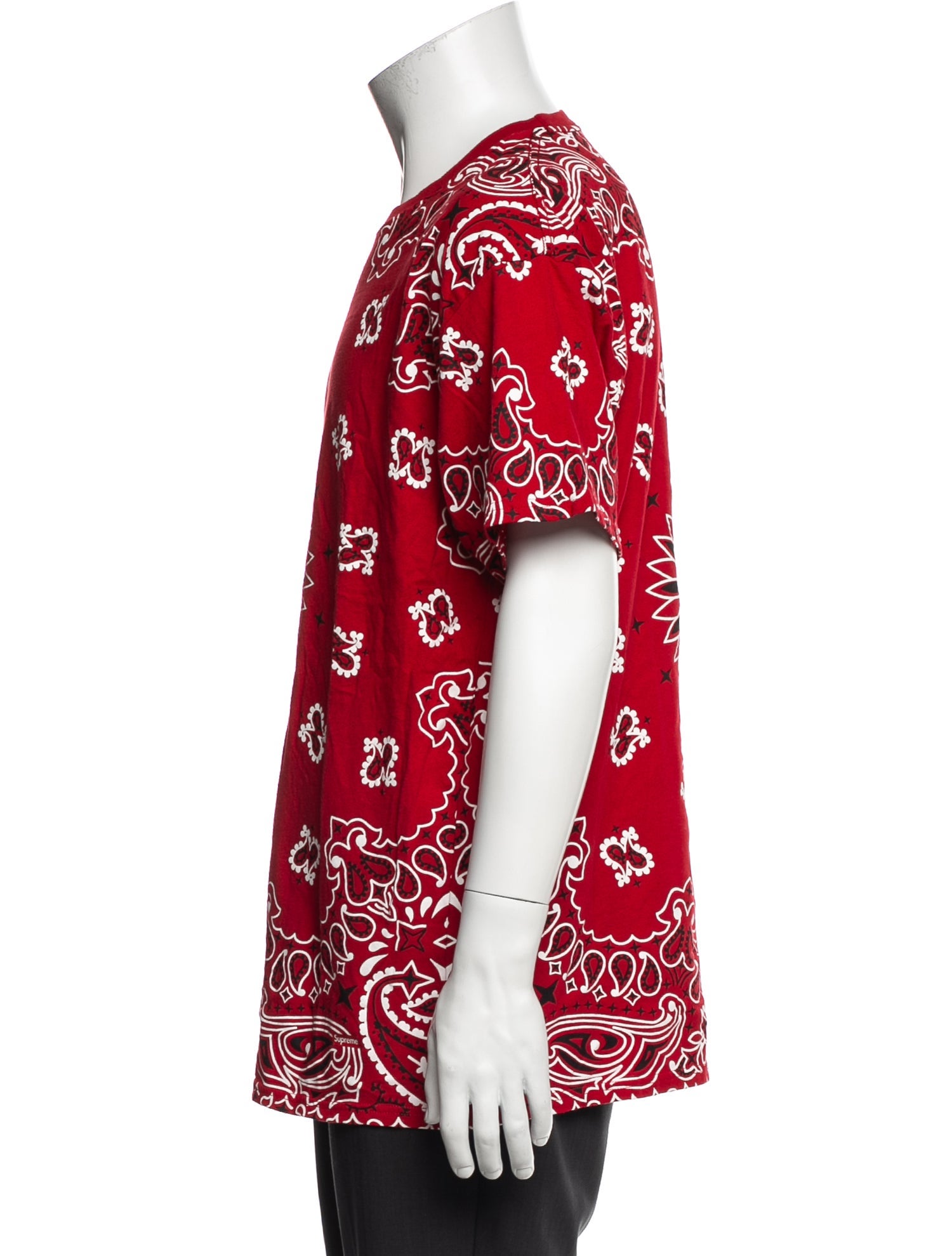 Supreme x Hanes Paisley Print Crew Neck T-Shirt