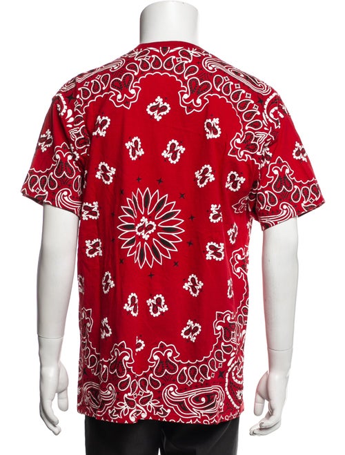 Supreme x Hanes Paisley Print Crew Neck T-Shirt
