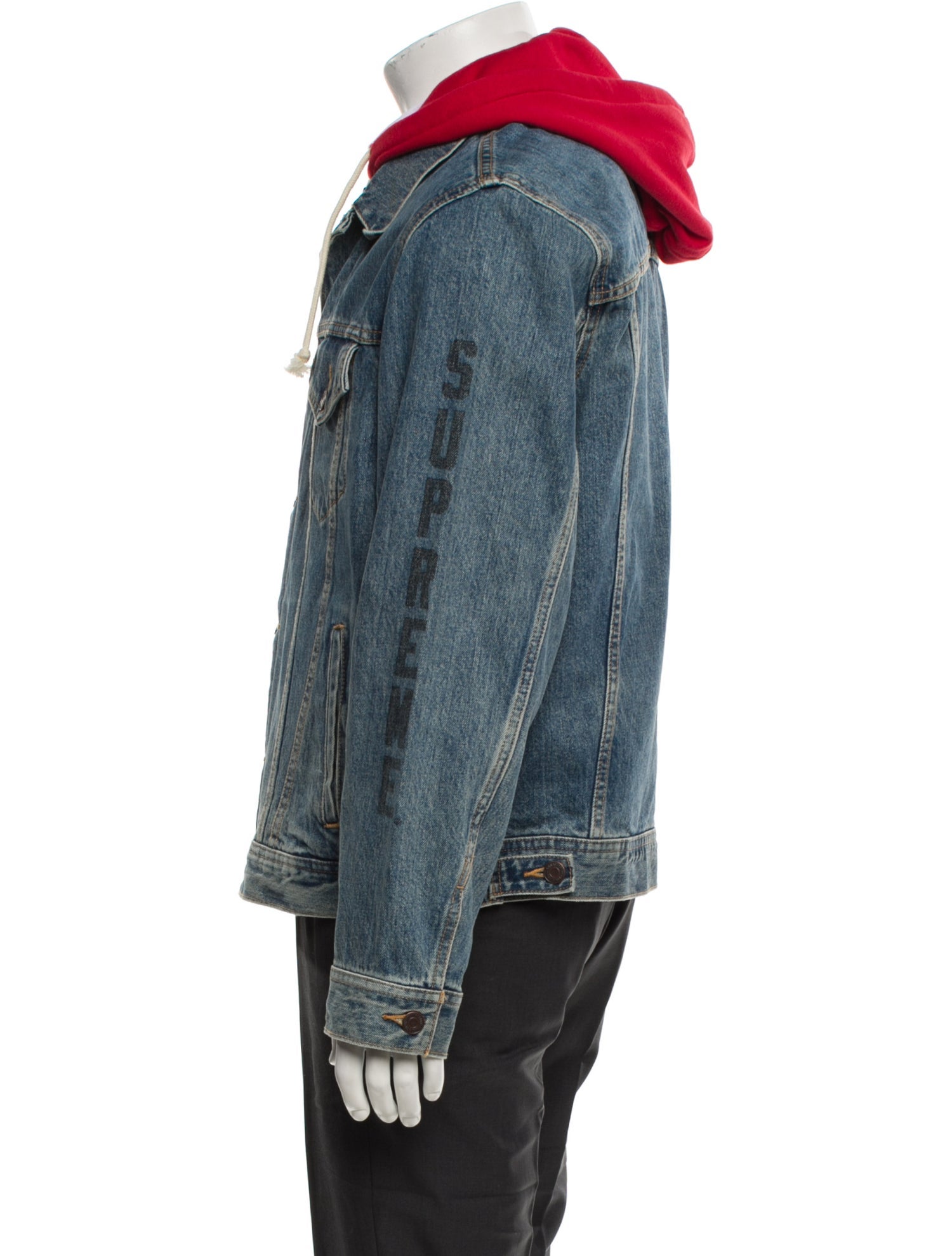 Supreme x Levi's Leather Trucker Jacket - Black Outerwear