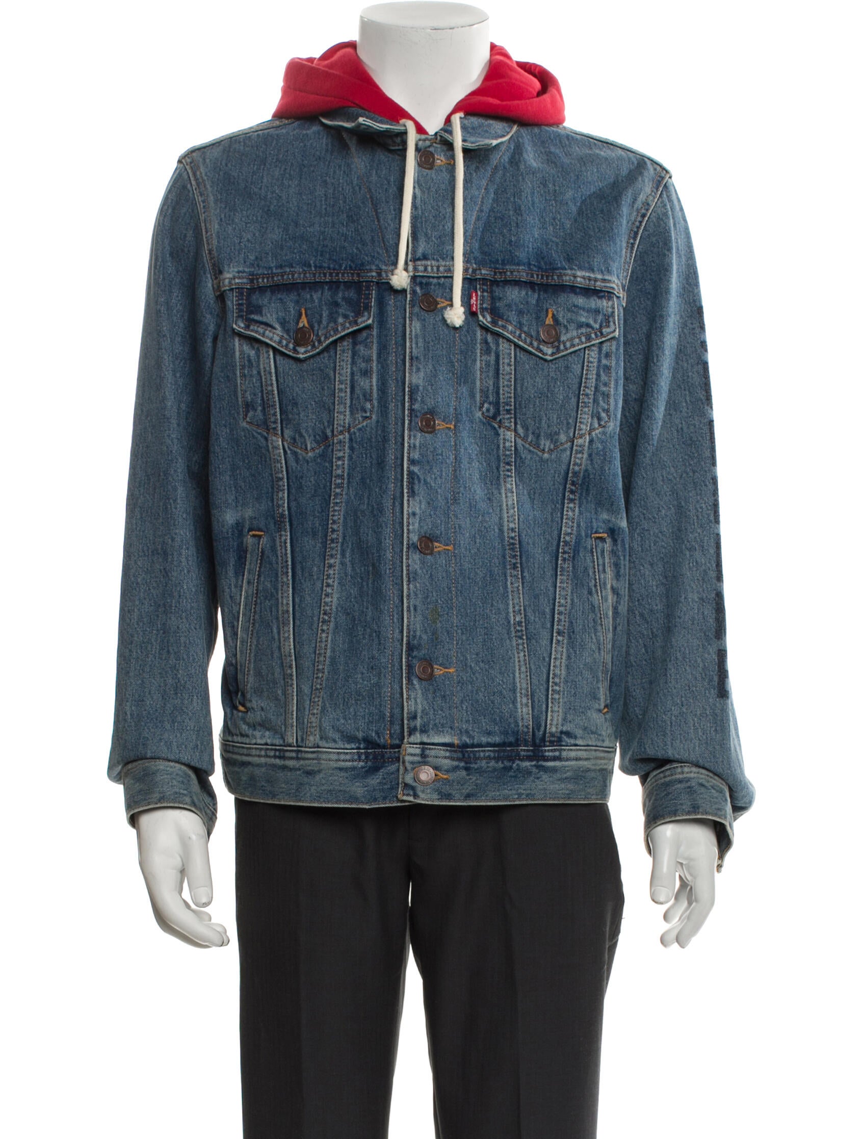 Supreme x Levi's 2017 Fleece Hooded Trucker Denim Jacket