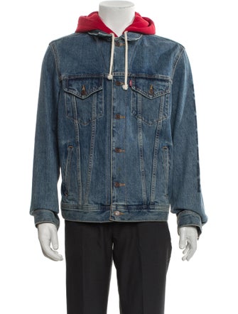 Supreme x Levi's 2017 Fleece Hooded Trucker Denim Jacket