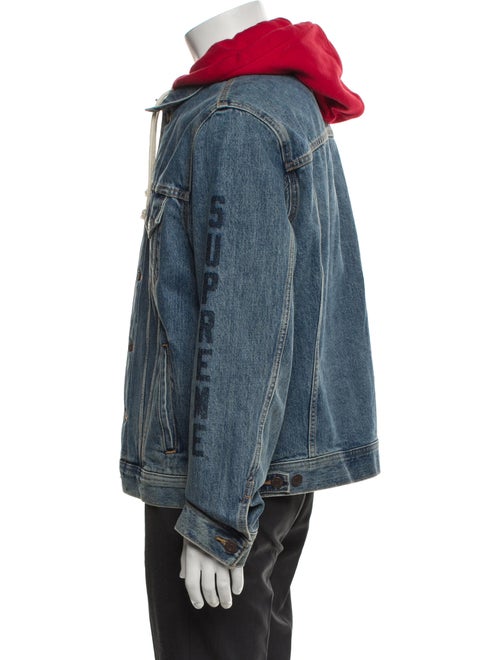 Supreme x Levi's 2017 Fleece Hooded Trucker Denim Jacket