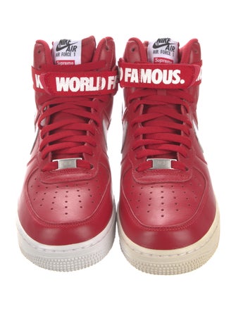 Supreme x Nike Air Force 1 High 'World Famous' Sneakers