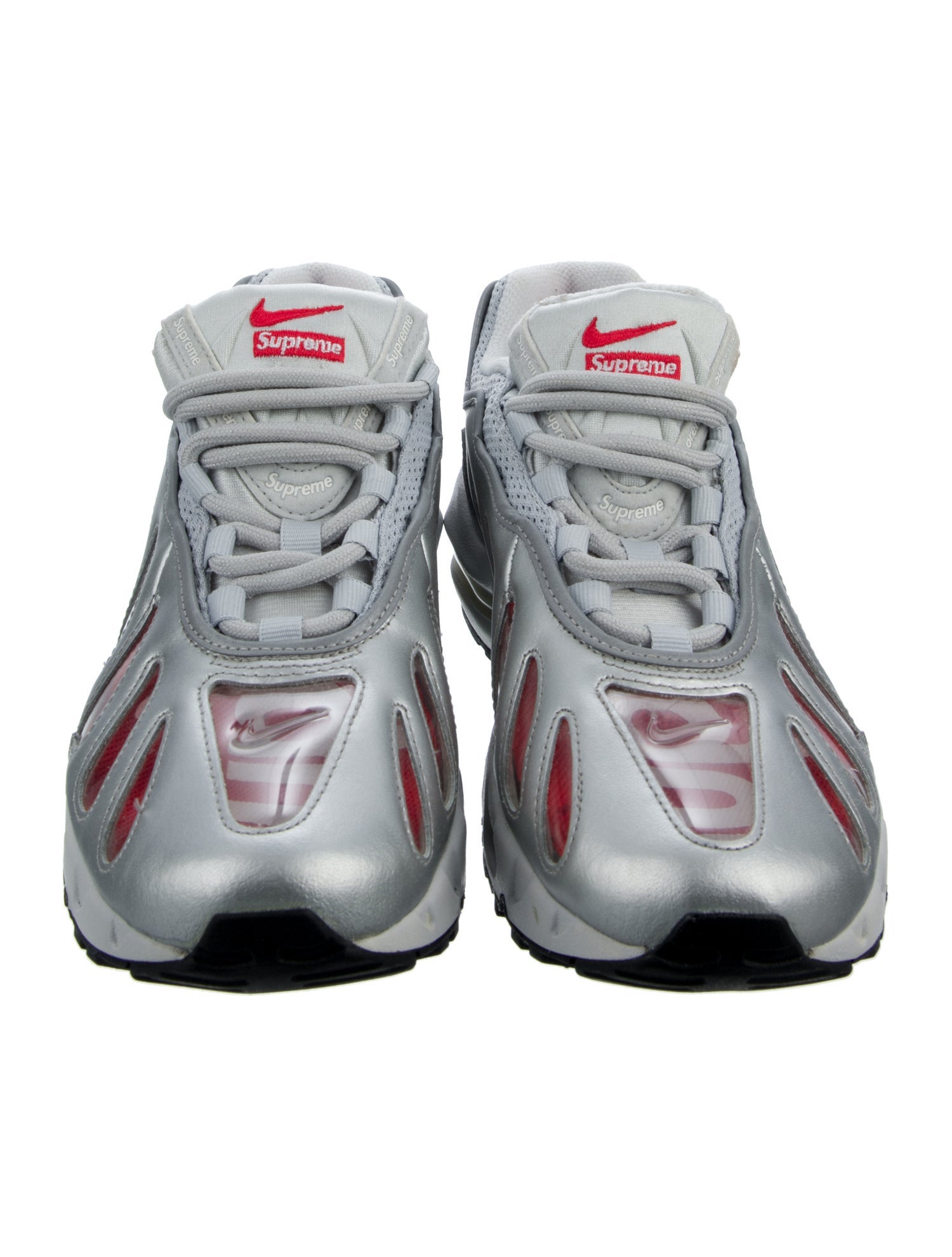 Supreme x Nike Air Max 96 'Metallic Silver' Athletic Sneakers