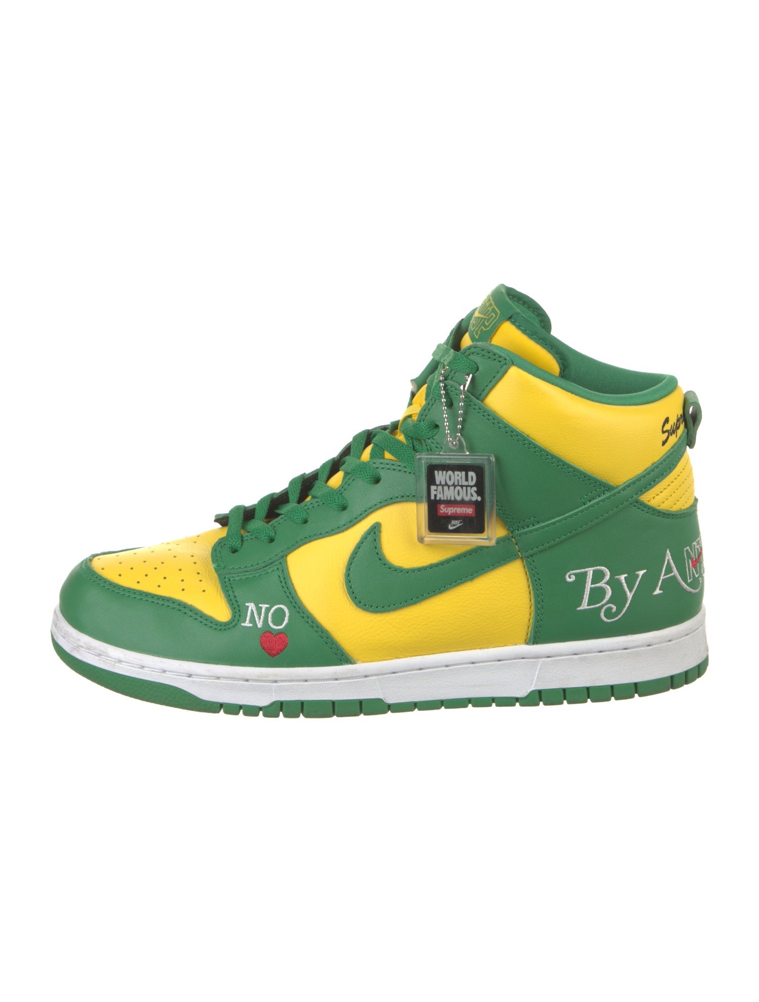 Supreme x Nike SB Dunk High 'By Any Means Brazil' Sneakers