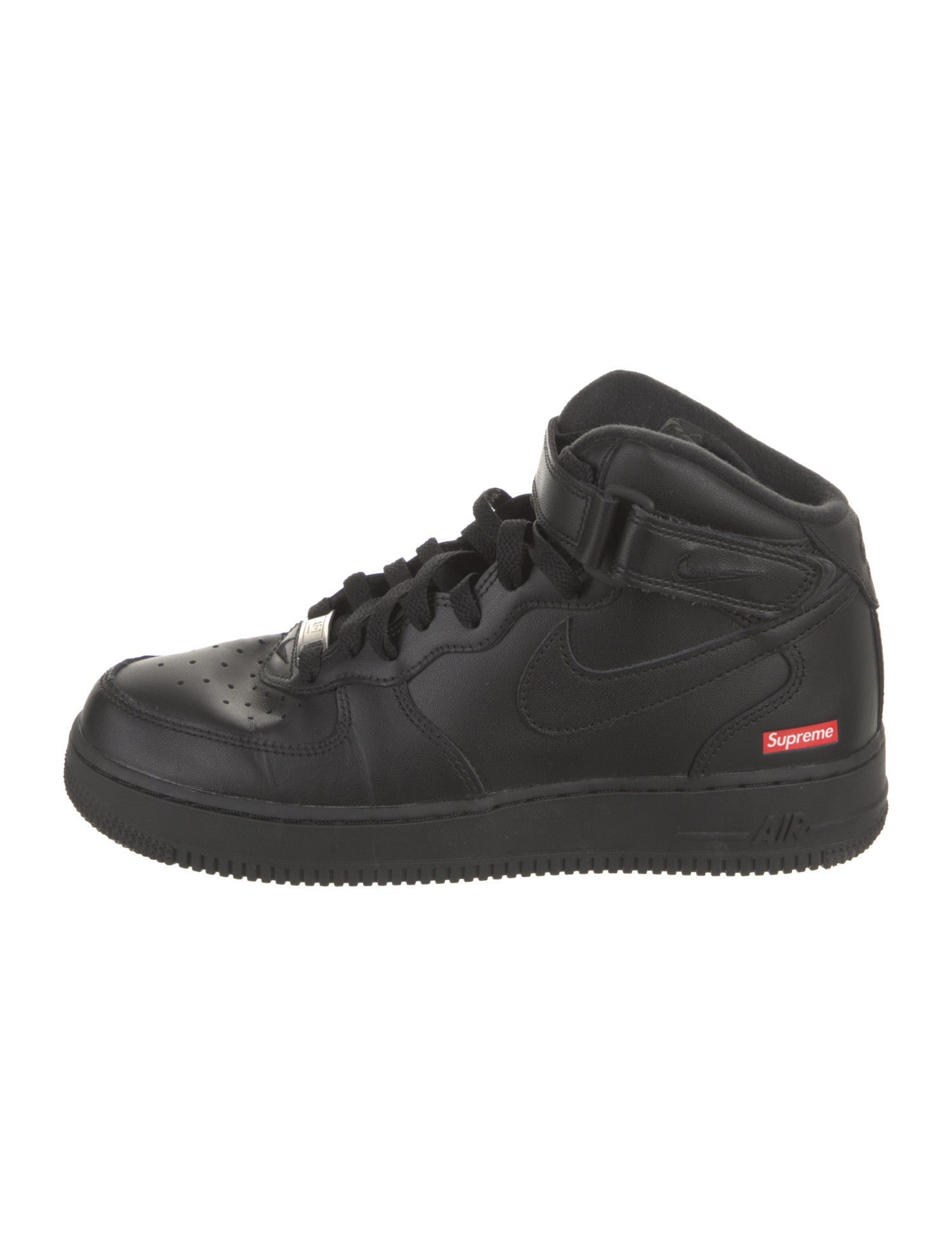 Supreme x Nike Air Force 1 Mid Black Sneakers