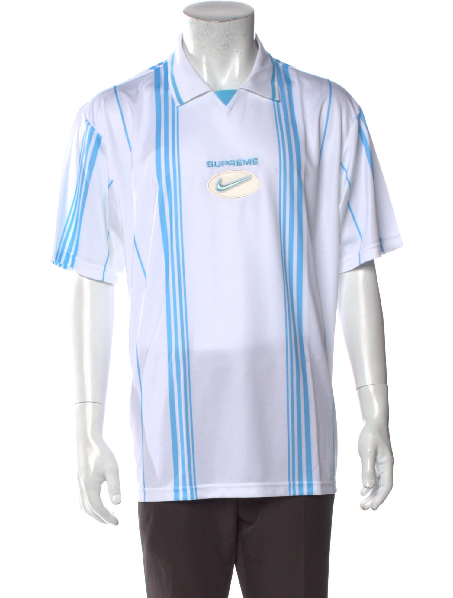 Supreme x Nike 2020 Jewel Stripe Soccer Jersey T-Shirt