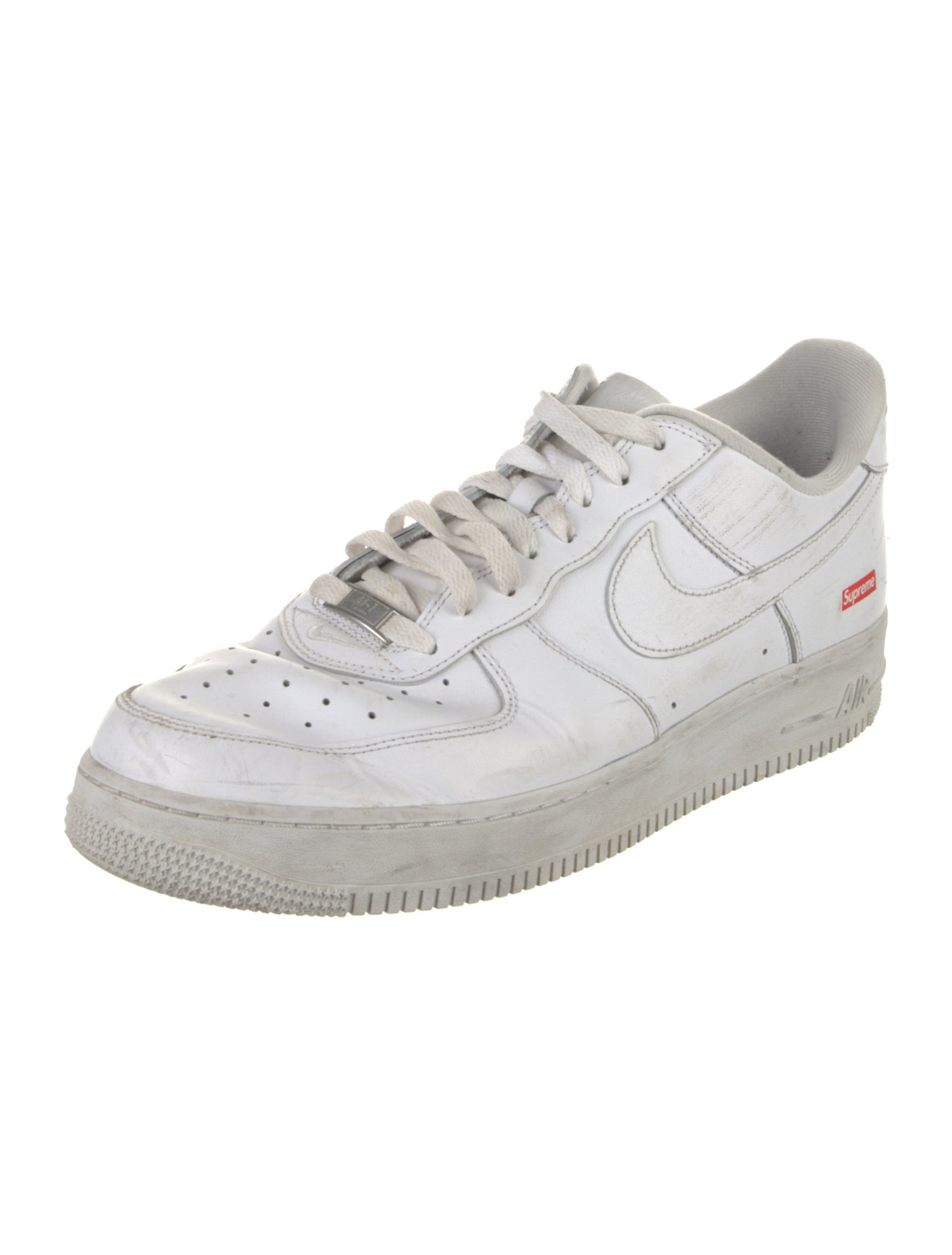 Supreme x Nike Air Force 1 Low Supreme White Sneakers
