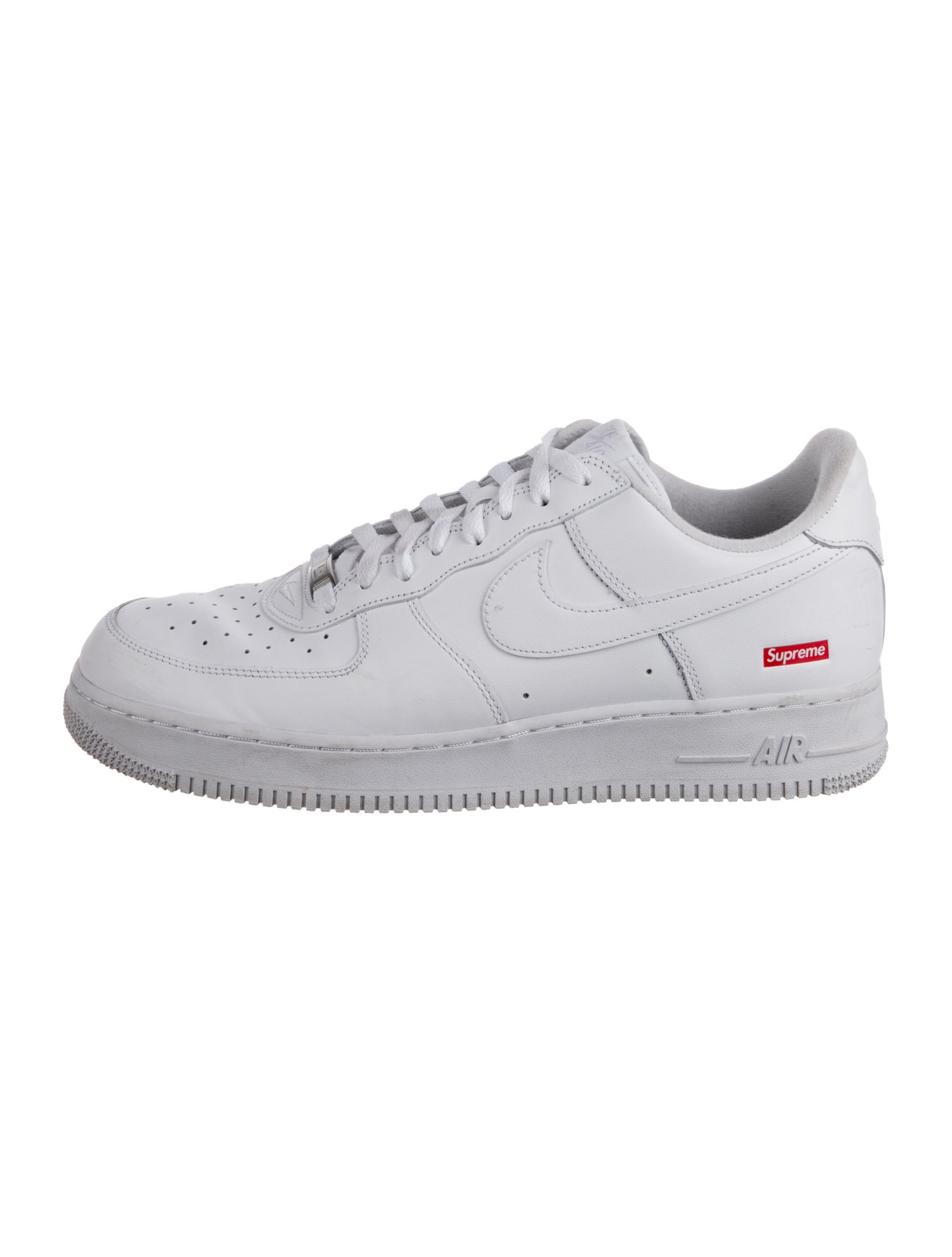 Supreme x Nike Air Force 1 Low White Sneakers