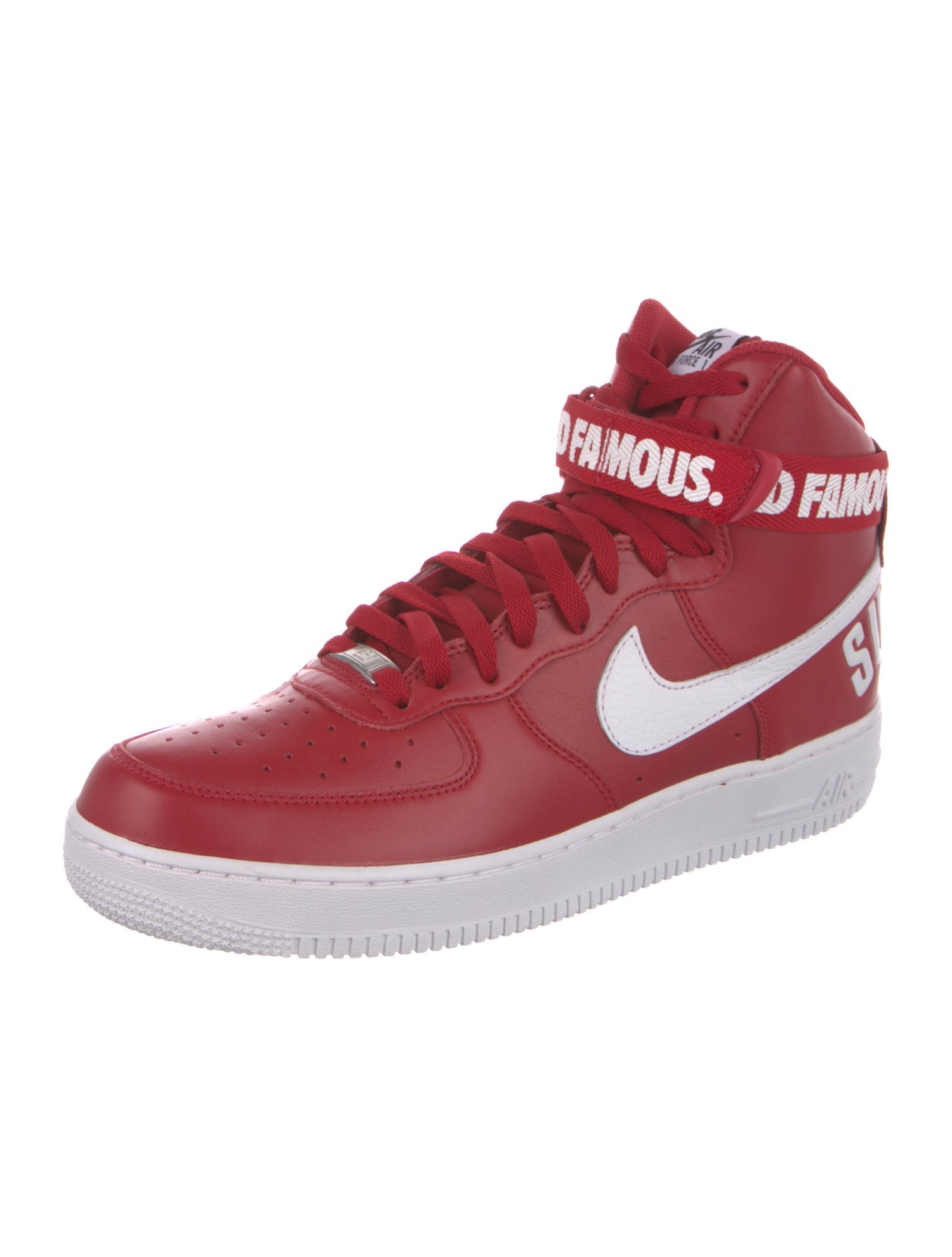 Supreme x Nike Air Force 1 SP 'Red' Sneakers