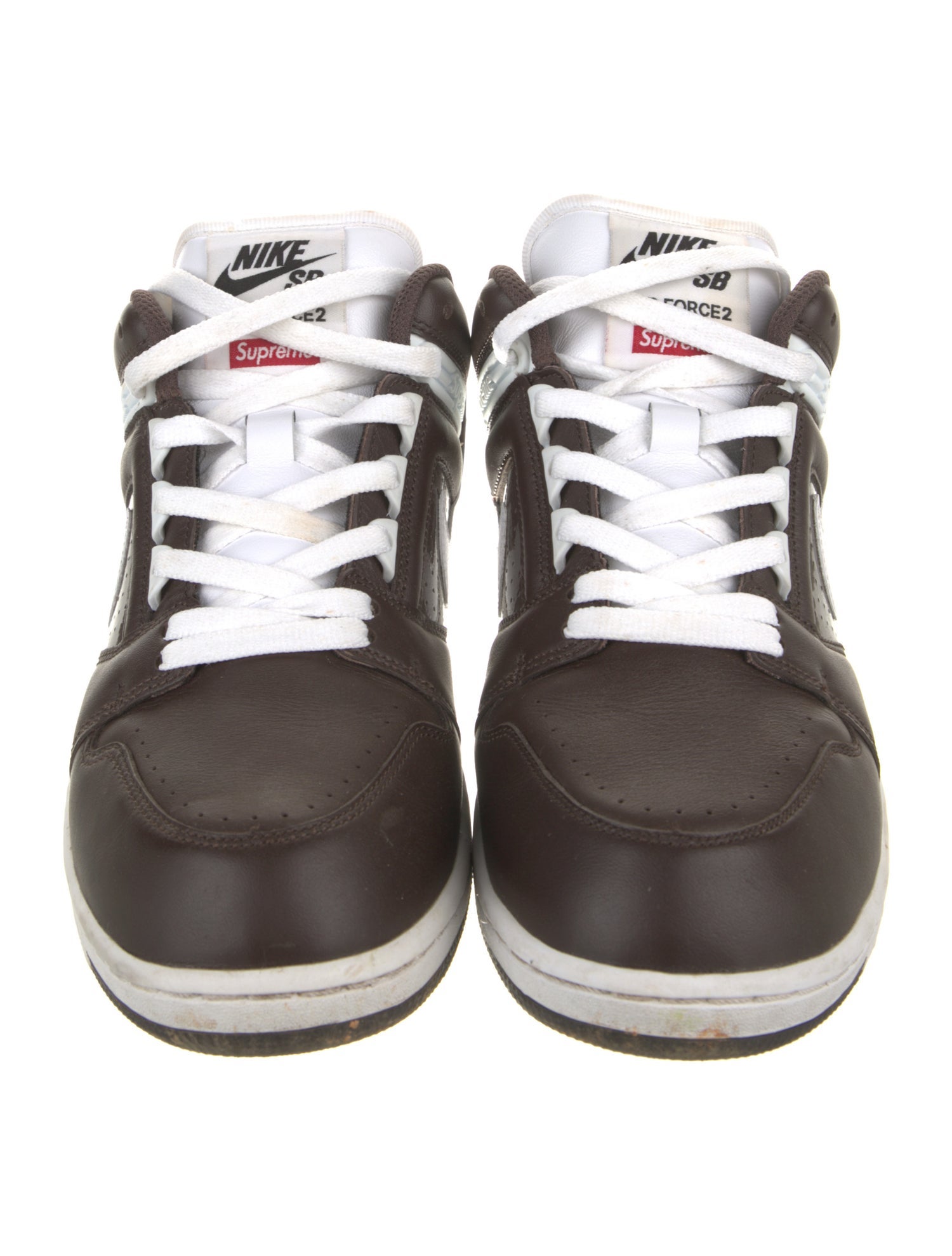Supreme x Nike SB Air Force 2 Low Brown Sneakers