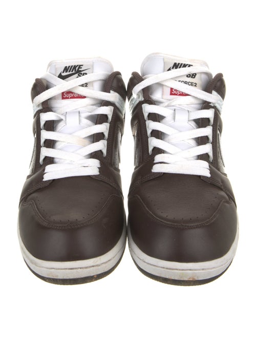 Supreme x Nike SB Air Force 2 Low Brown Sneakers