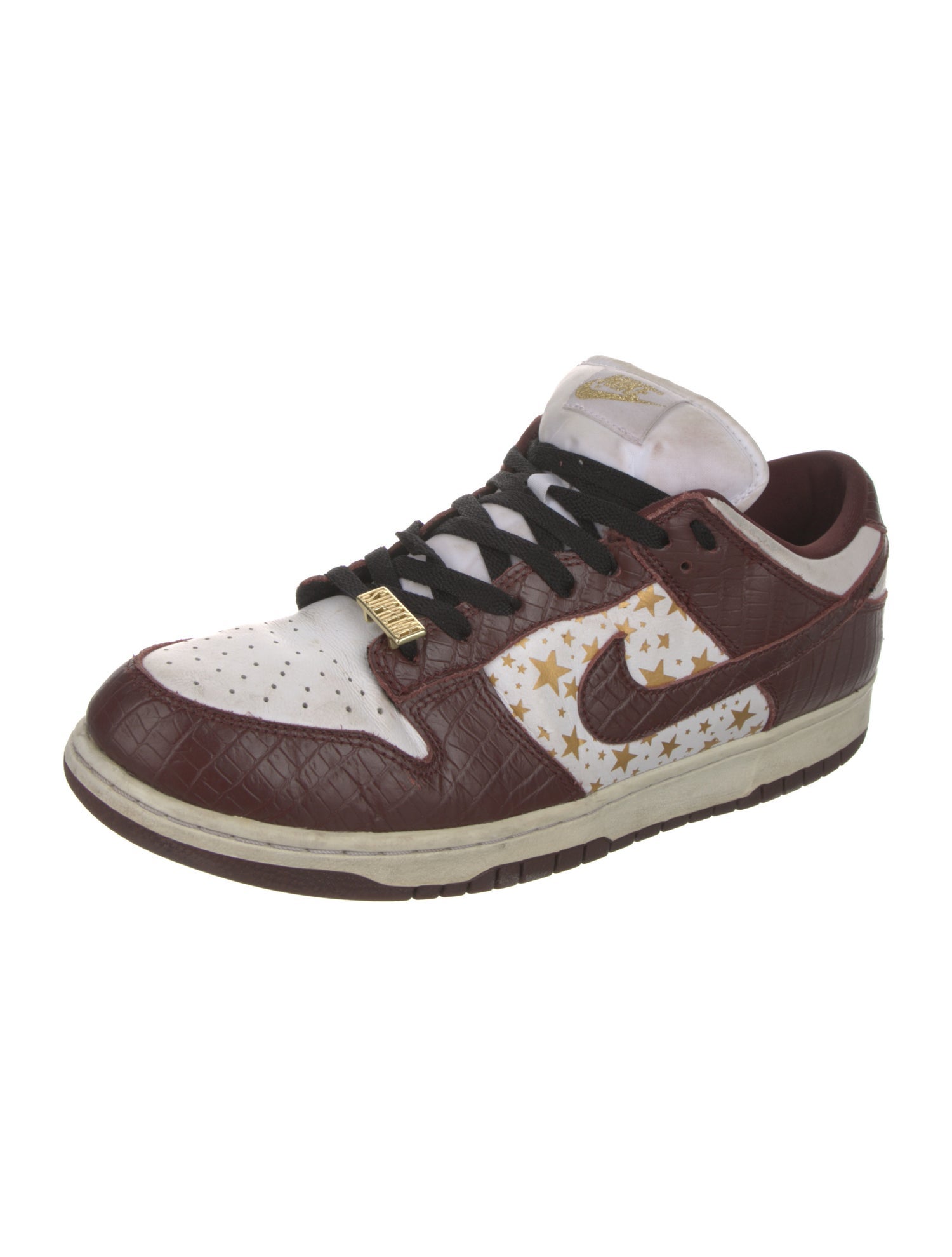 Supreme x Nike SB Dunk Low 'Stars Barkroot Brown' Sneakers
