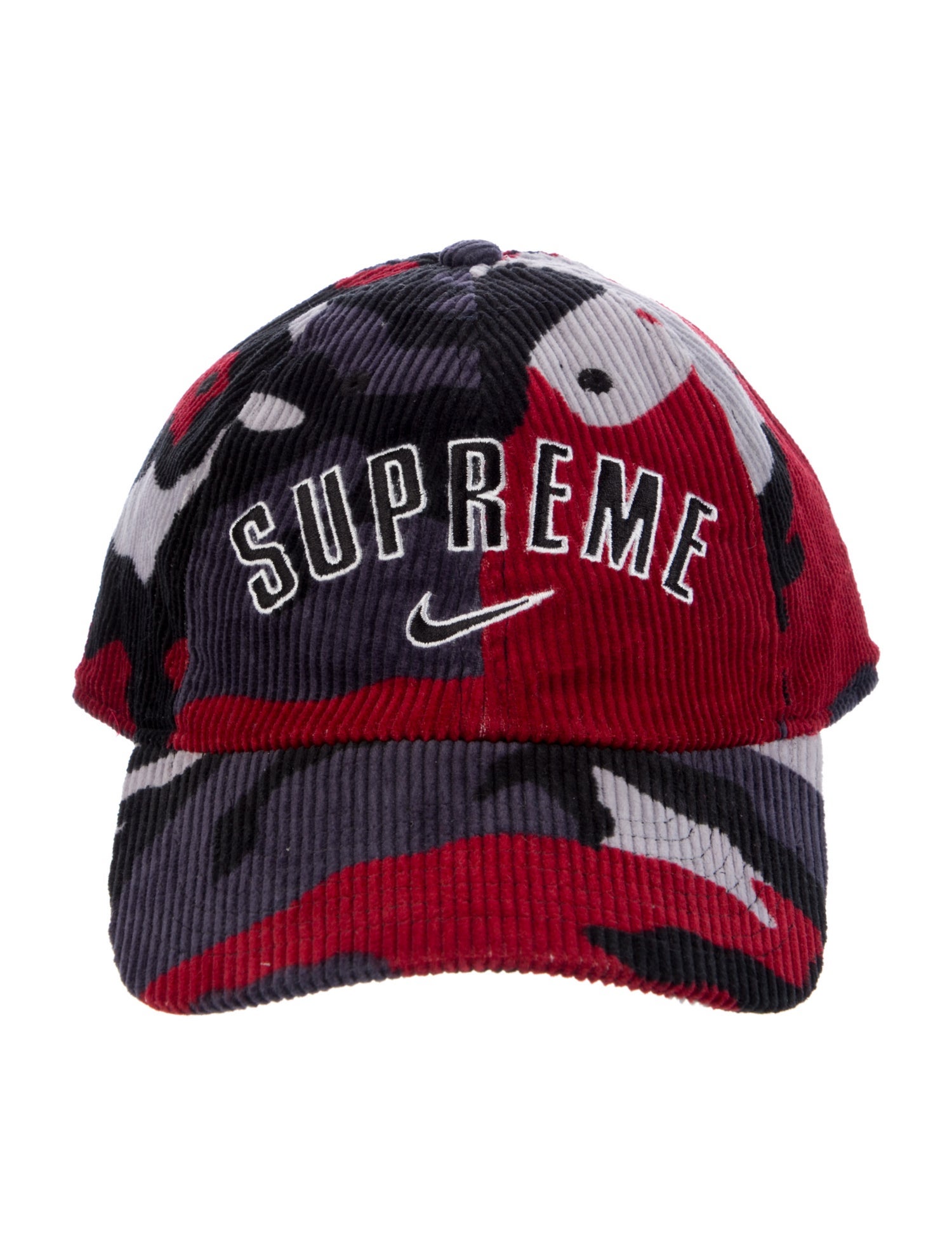 Supreme x Nike Arc Corduroy 'Red Camo' 6-Panel Cap