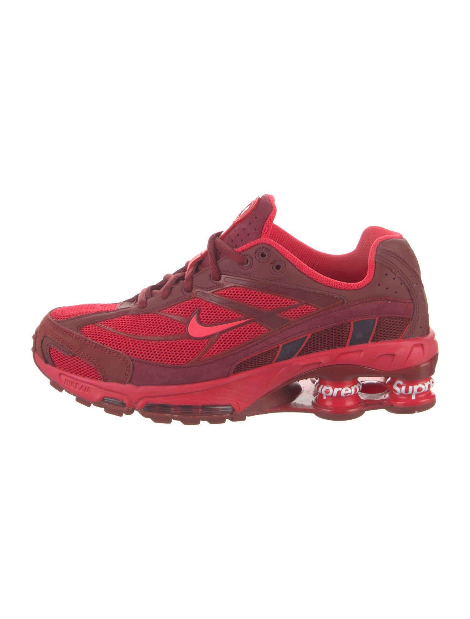Supreme x Nike Shox Ride 2 SP Red Athletic Sneakers