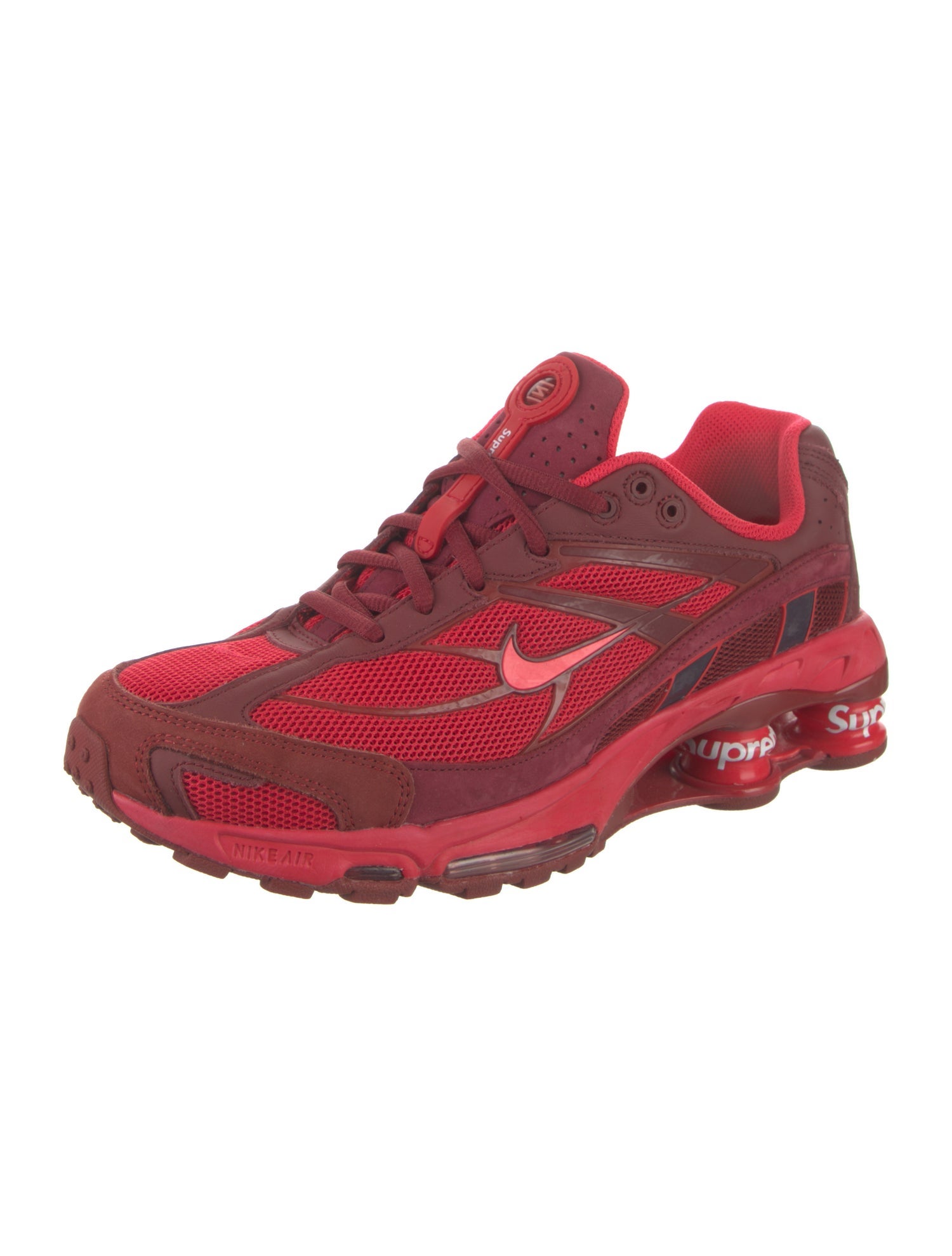 Supreme x Nike Shox Ride 2 SP Red Athletic Sneakers