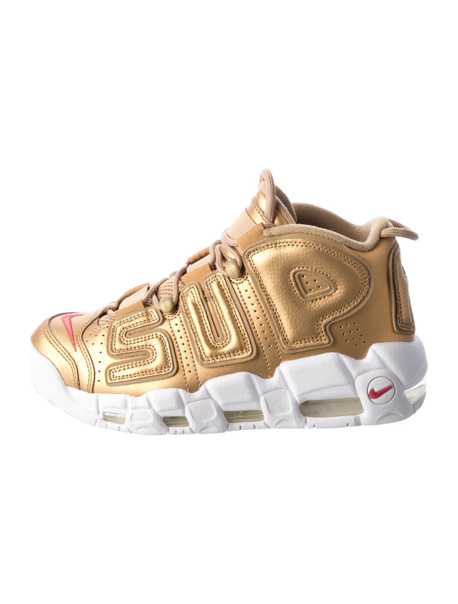 Supreme x Nike Air More Uptempo 'Suptempo Gold' Sneakers