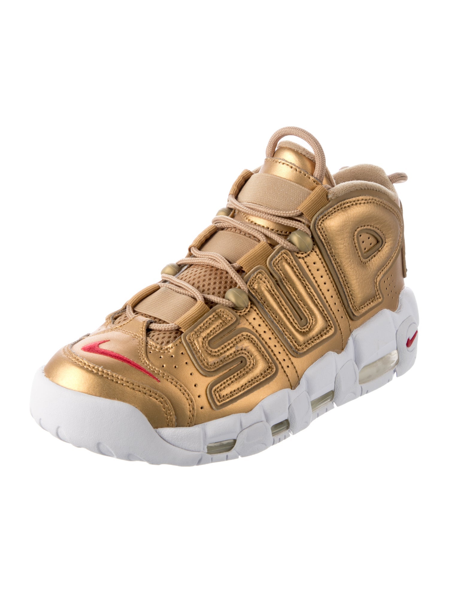 Supreme x Nike Air More Uptempo 'Suptempo Gold' Sneakers
