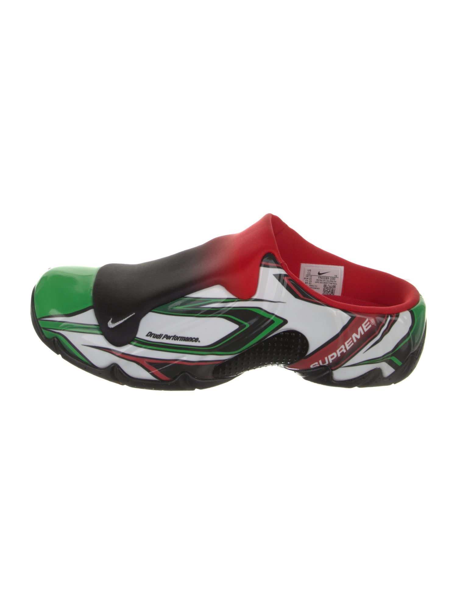 Supreme x Nike Clogposite 'White Gym Red Green' Sneakers