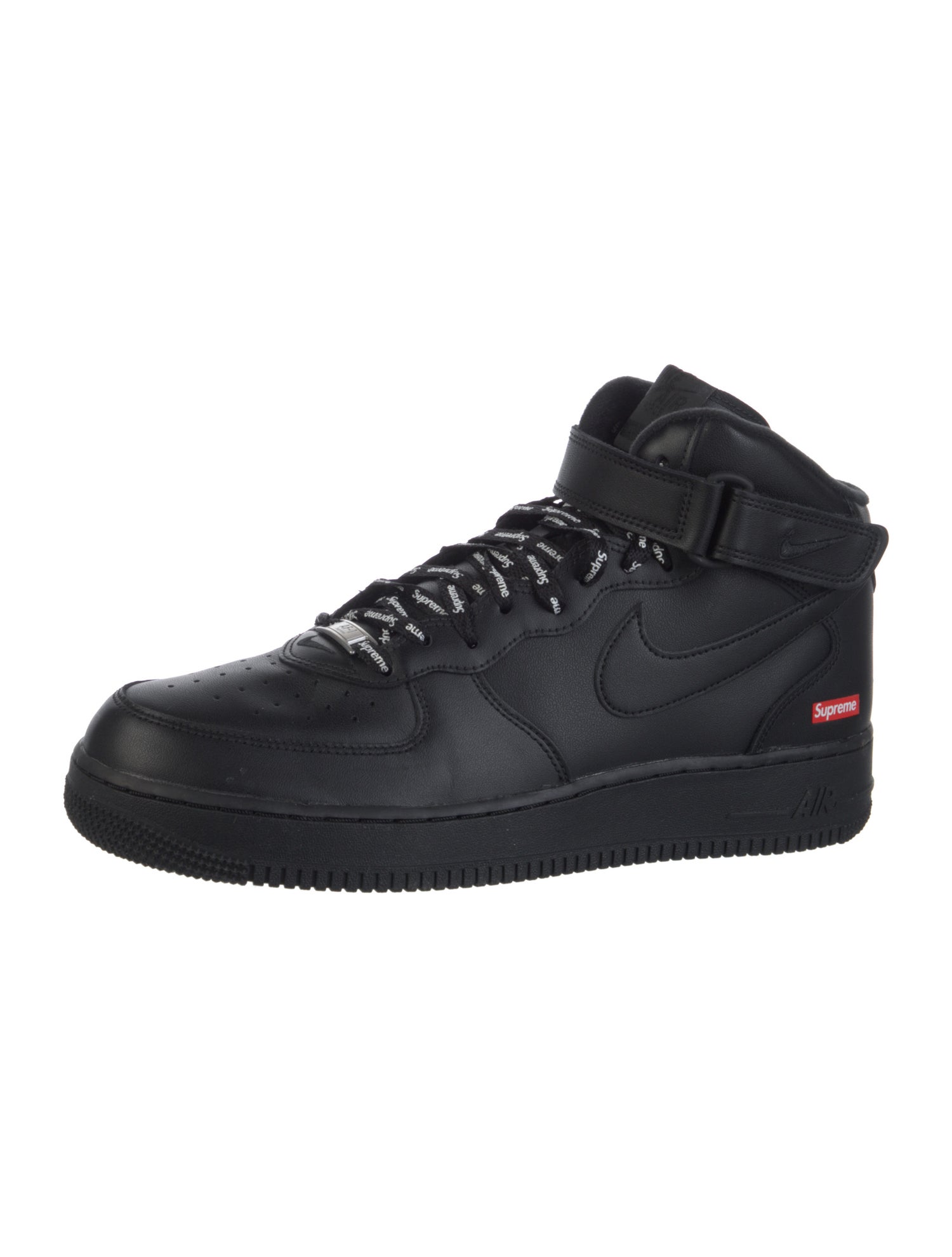 Supreme x Nike Air Force 1 Mid 'Black' Sneakers