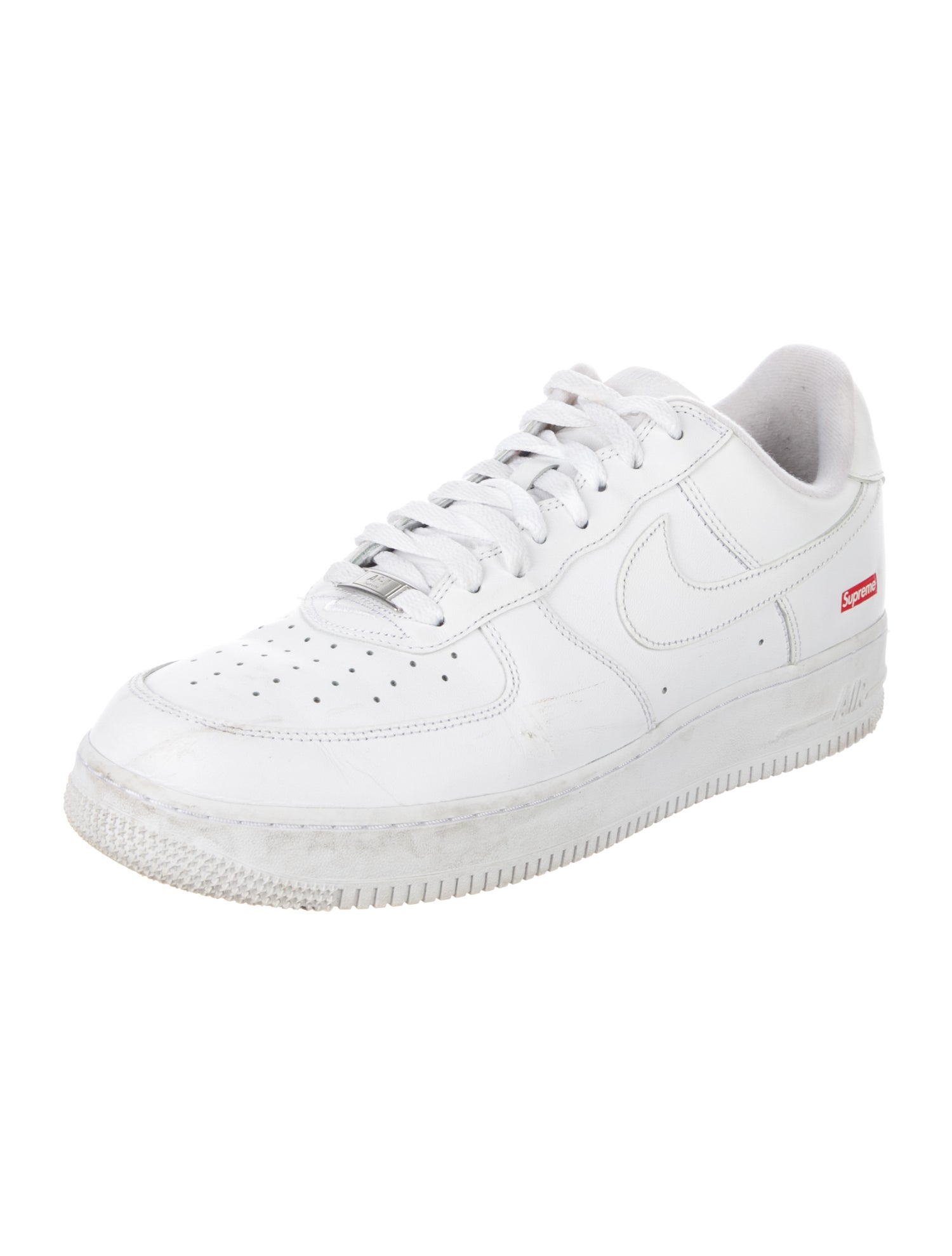 Supreme x Nike Air Force 1 Low White Sneakers