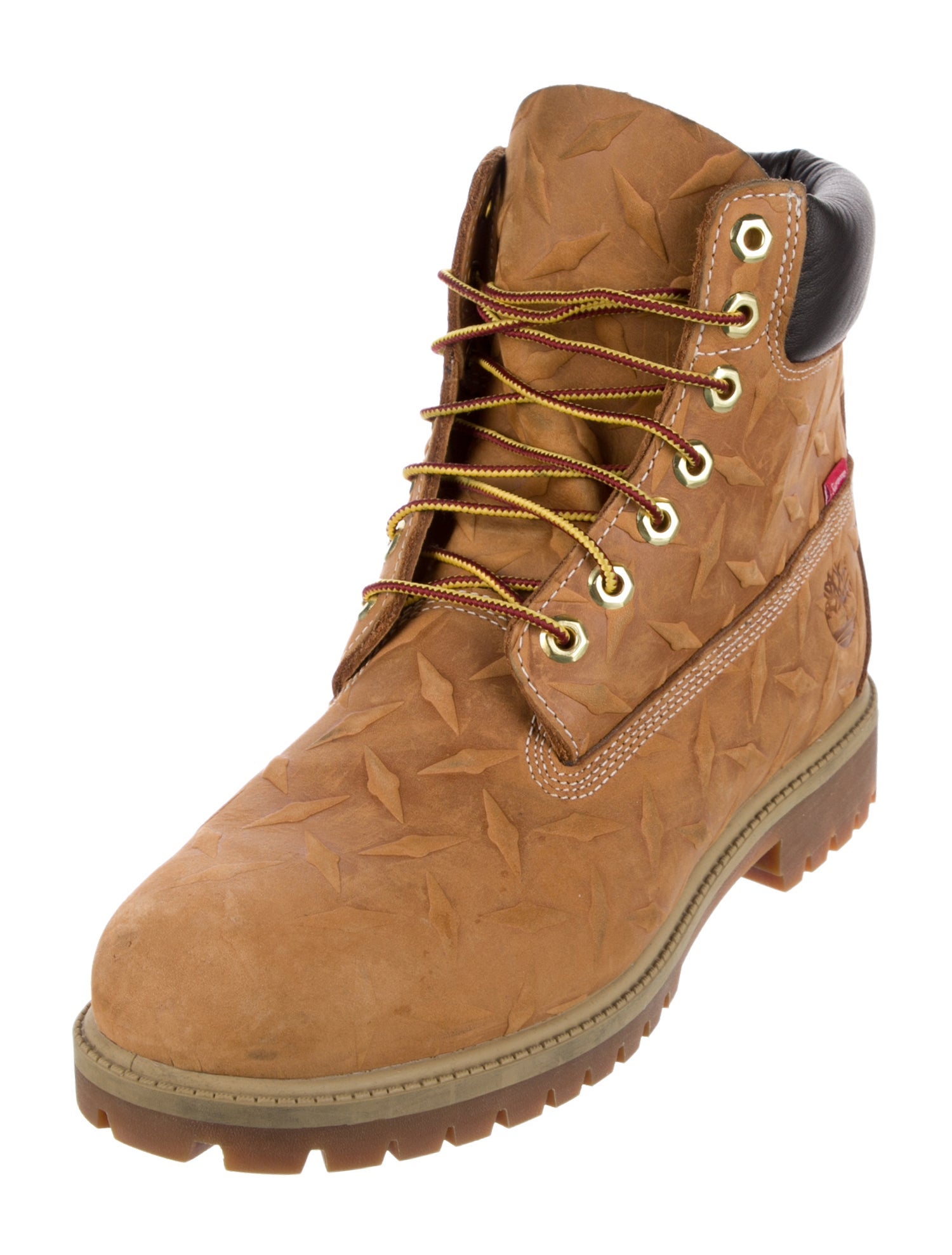 Supreme x Timberland 6" Premium Waterproof 'Diamond Plate' Leather Lace-Up Boots