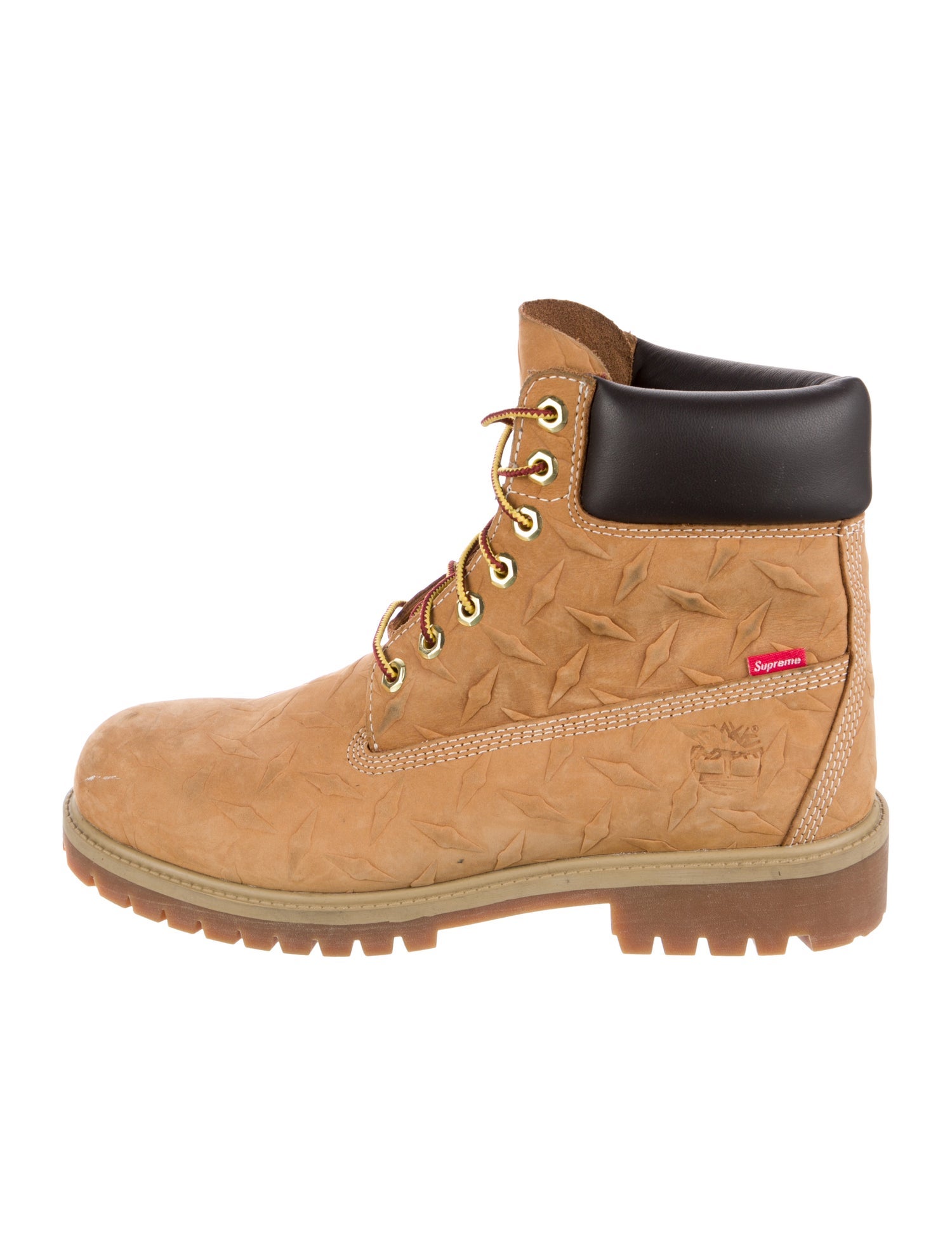 Supreme x Timberland 6" Premium Waterproof 'Diamond Plate' Leather Hiking Boots