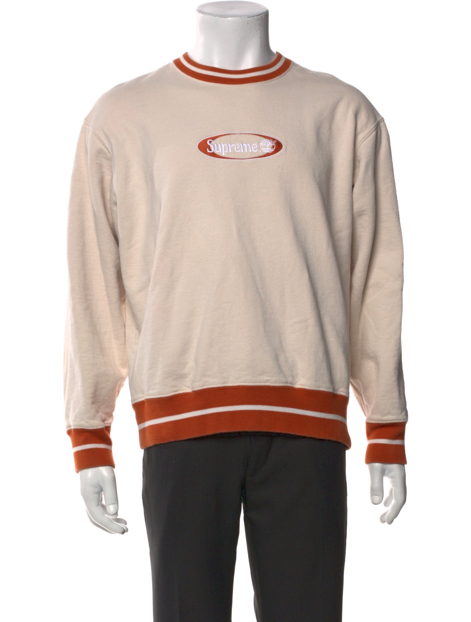 Supreme x Timberland Striped Crew Neck Sweatshirt