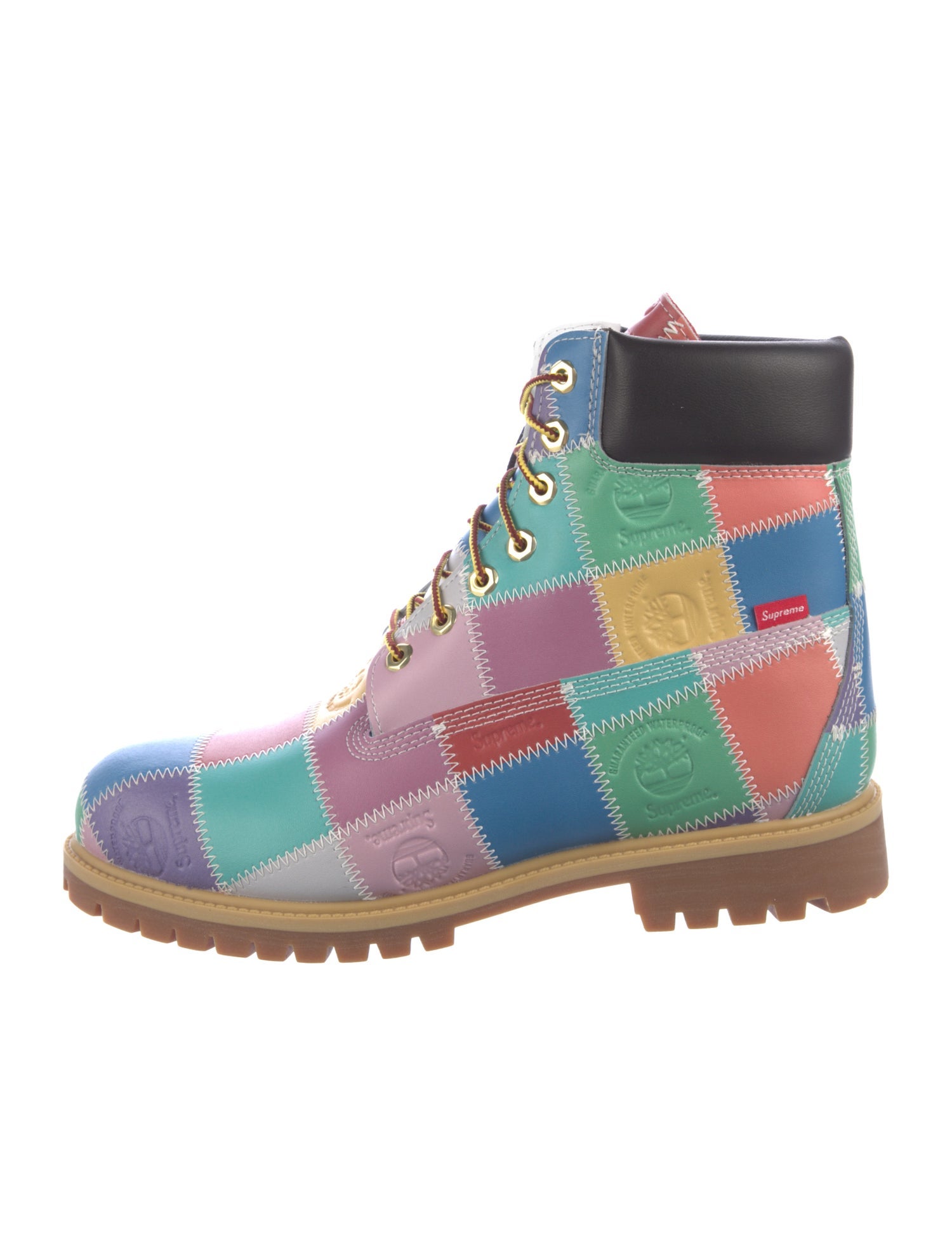 Supreme x Timberland Leather Patterned Hiking Boots w/ Tags