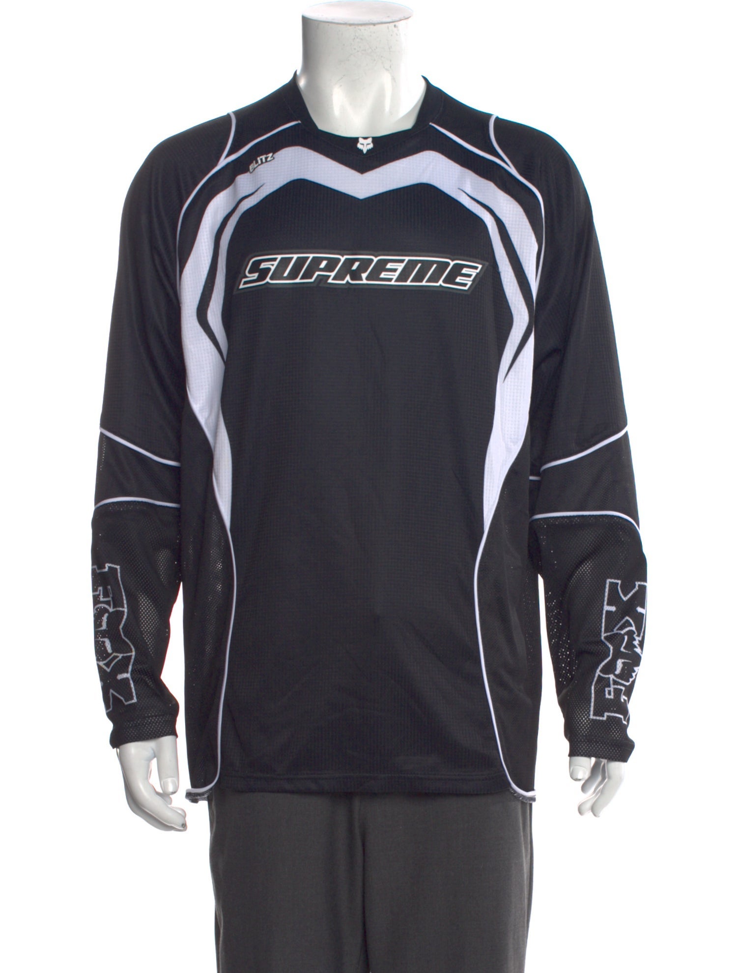 Supreme x Fox Graphic Print V-Neck Henley