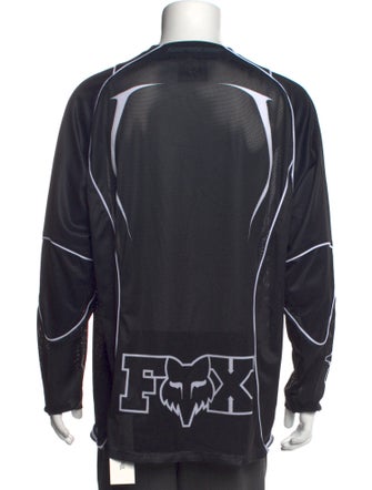 Supreme x Fox Graphic Print V-Neck Henley