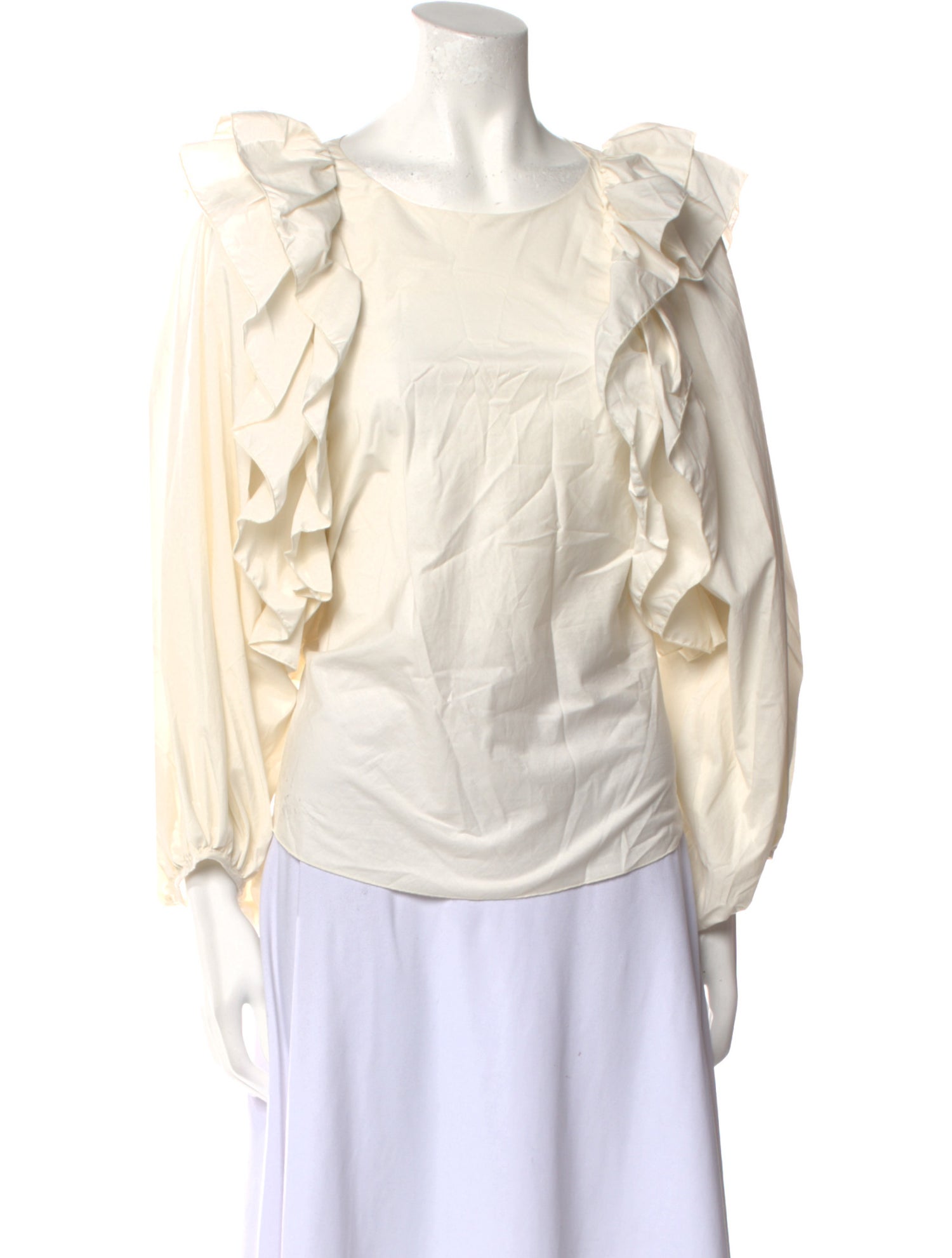 Susanne Bommer Scoop Neck Long Sleeve Blouse