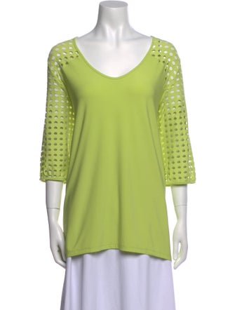 SUN WOO Scoop Neck Three-Quarter Sleeve Tunic