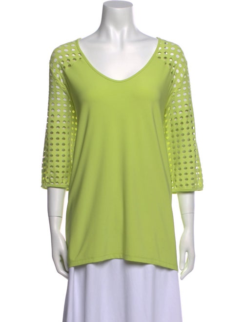 SUN WOO Scoop Neck Three-Quarter Sleeve Tunic
