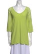 SUN WOO Scoop Neck Three-Quarter Sleeve Tunic