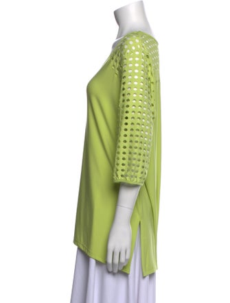 SUN WOO Scoop Neck Three-Quarter Sleeve Tunic