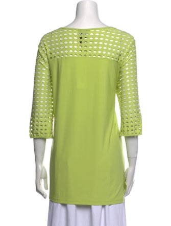 SUN WOO Scoop Neck Three-Quarter Sleeve Tunic