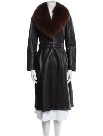 Susanna Chow Leather Fur Coat